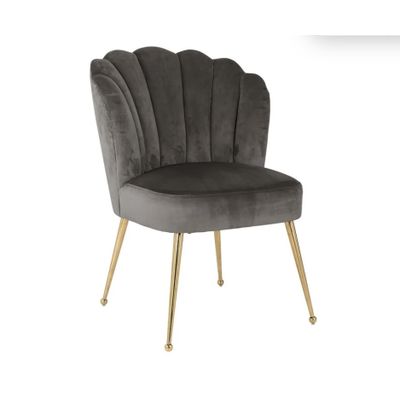 Foto van Richmond - Stoel Pippa - Stone Velvet / Gold