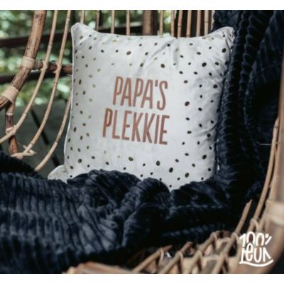 Tweede foto van 100% LEUK - Sierkussen - Papa’s plekkie