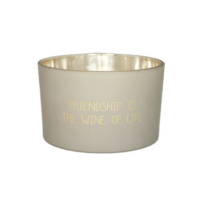 Foto van MY FLAME LIFESTYLE - Sojakaars - Friendship is the wine of life