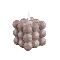 PTMD - Led Light Candle Brown Bubble Shaped Flickeri 