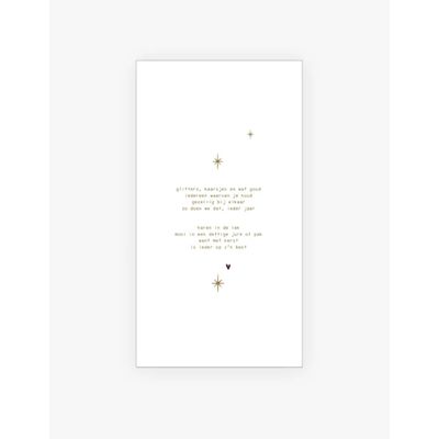 Foto van ZUSSS - Servetten Wit - Gedicht / Mistletoe