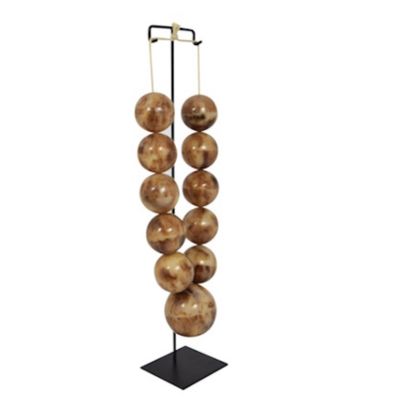 Tweede foto van Kralen Ketting - Nature Lariat Necklace Amber Brown - Large