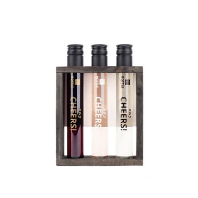 Tweede foto van FLESSENWERK - Gefeliciteerd - Wijngift tubes in rekje