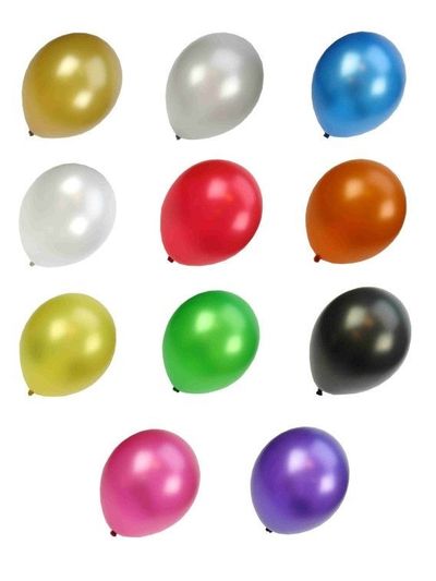 Kwaliteitsballon metallic assortie kleur per 50 (Ø 14 inch / 36 cm)