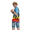 Afbeelding van Miami Vice Shirt Blauw Palmbomen