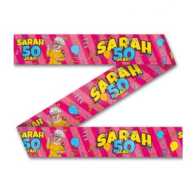 Foto van Party Tape Sarah 50 Jaar