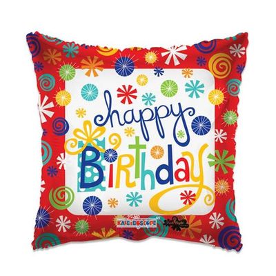 Folieballon Happy Birthday rood