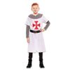 Afbeelding van Middeleeuwse wit ridder kostuum jongen