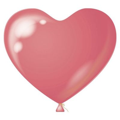 Hart Ballon roze 38CM (100 stuks)