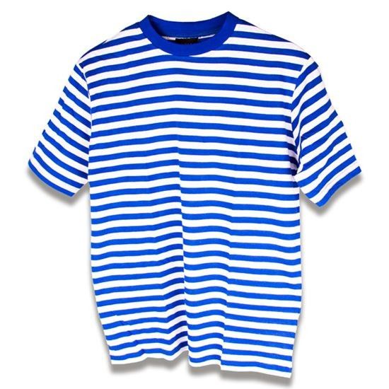 Morse code Dicht speer Gestreept t-shirt blauw/wit - kind kopen? || Confettifeest.nl