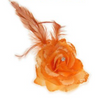 Afbeelding van Bloem Oranje speld elastiek