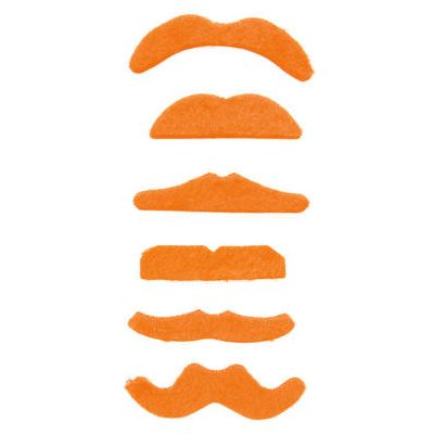 Foto van Snorren op kaart zelfklevend oranje (6 stuks)