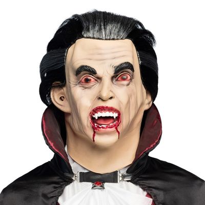 Foto van Latex hoofdmasker Graaf Dracula