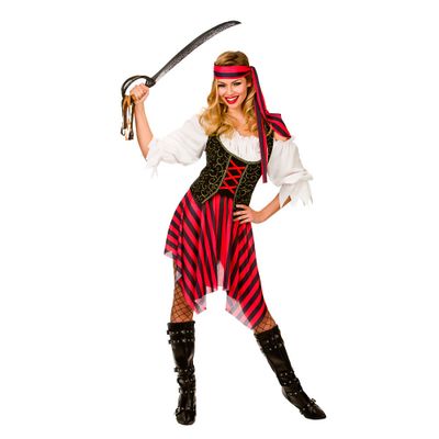 Piraten kostuum dames rood