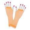 Afbeelding van Net handschoenen neon oranje