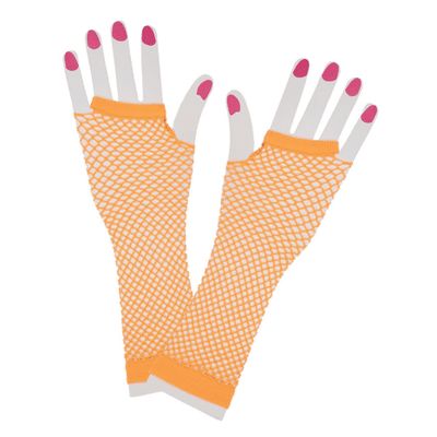 Foto van Net handschoenen neon oranje
