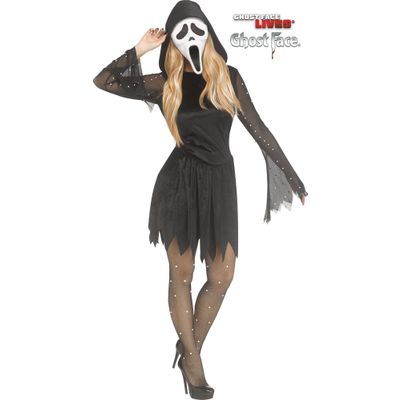 Foto van Ghost Face® Scream Parel Velours Kostuum Dames
