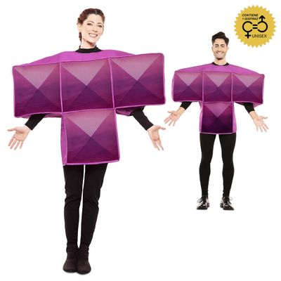 Tetris kostuum paars