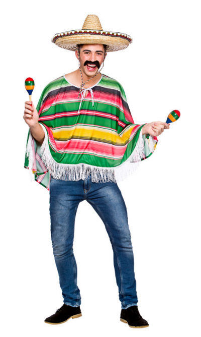 Poncho Mexicaan Groen