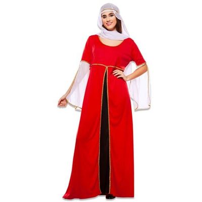 Foto van Middeleeuwse rode jurk