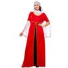 Afbeelding van Middeleeuwse rode jurk