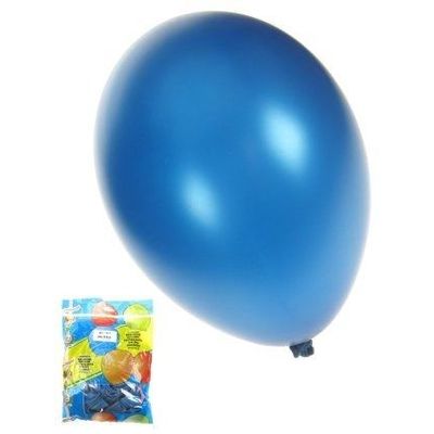 Ballonnen Metallic Blauw 50st