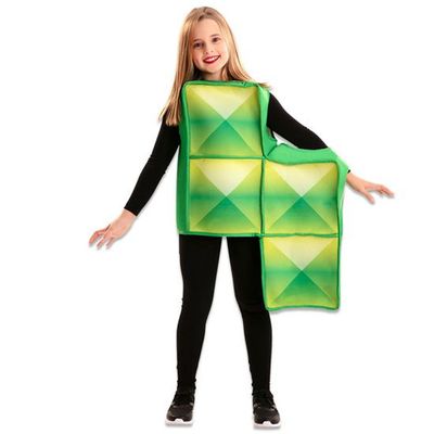Tetris kostuum groen kind