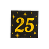 Afbeelding van Servetten 25 jaar Zwart Goud