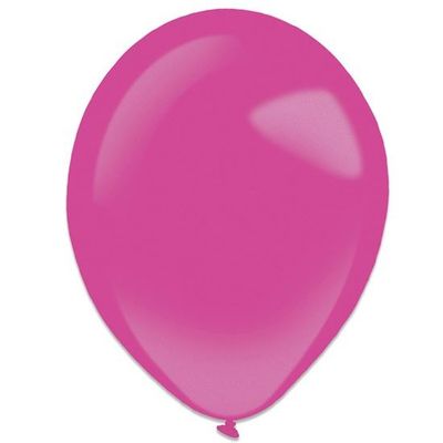 Ballonnen hot pink metallic (35cm) 50st