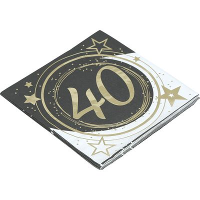 Foto van Servetten Classy 40 jaar
