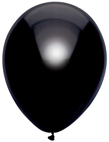 Ballonnen zwart metallic (30cm) 50st