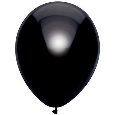 Foto van Ballonnen zwart metallic (30cm) 50st