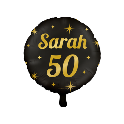 Classy party foil balloons - Sarah 50