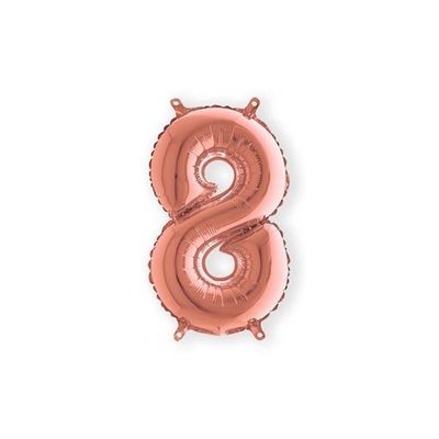 Folieballon 8 roze