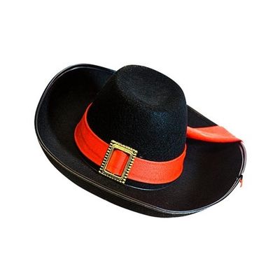 Foto van Musketiershoed vilt zwart