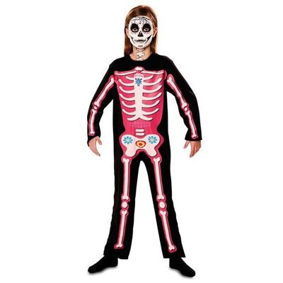 Day of the Dead Skelet Jumpsuit roze