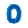 Afbeelding van Folieballon cijfer 0 blauw XL (100cm)