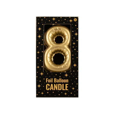 Foto van Foil balloon candle gold - 8