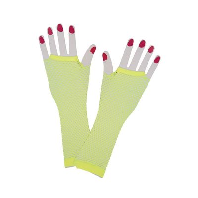 Net handschoenen neon geel