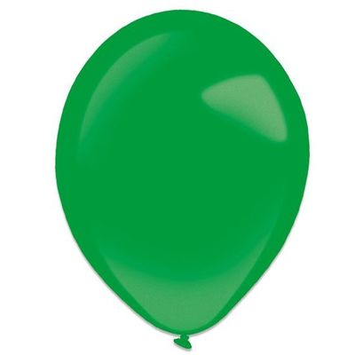 Foto van Ballonnen festive green metallic (35cm) 50st