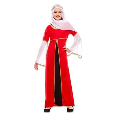 Middeleeuwse rode jurk kind