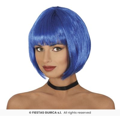 Foto van Blauwe Bobline Pruik
