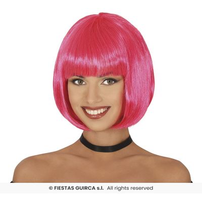 Roze Bobline Pruik Roze Bobline Pruik