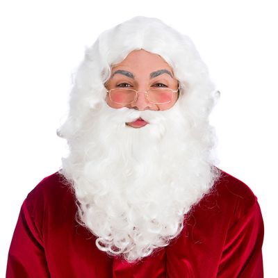 Kerstman baard met bril