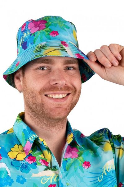 Tropicana Bucket Hat Blauw