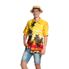 Afbeelding van Miami Vice Shirt Geel Palmbomen