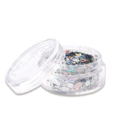 Gezicht glitter chunky zilver