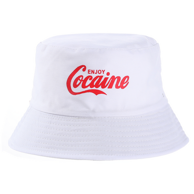 Foto van Bucket Hat 'Enjoy Cocaine' Wit