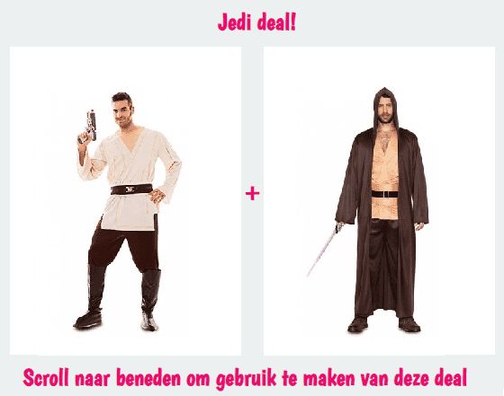 Vrijgevigheid hardwerkend staking Jedi kostuum met cape kopen? || Confettifeest.nl