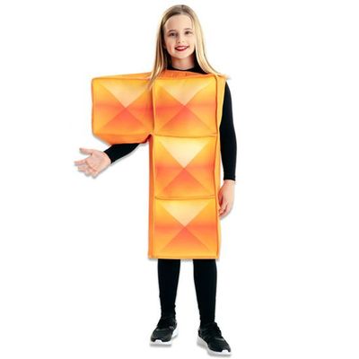 Tetris kostuum oranje kind